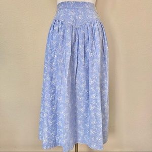 JOSEPHINE Vintage blue and white floral skirt